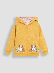 JoJo Maman Bébé Yellow Appliqué Reversible Hoodie - Image 3 of 7