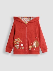 JoJo Maman Bébé Orange Appliqué Reversible Hoodie - Image 2 of 9