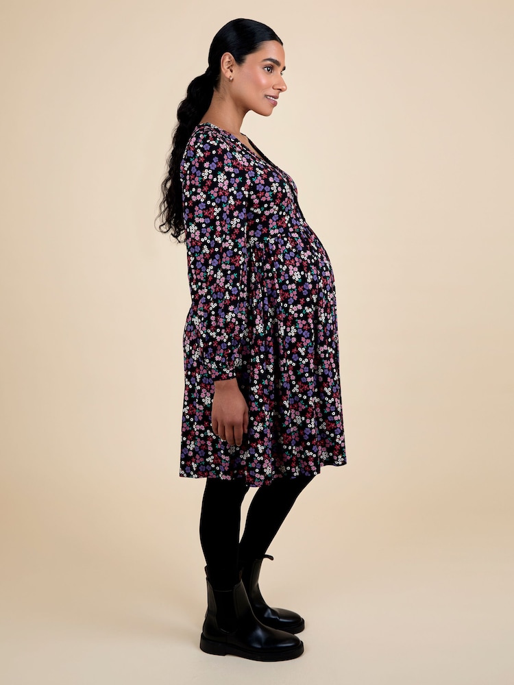 Jojo Maman Bébé Black Button Through Dress - Image 2 of 5