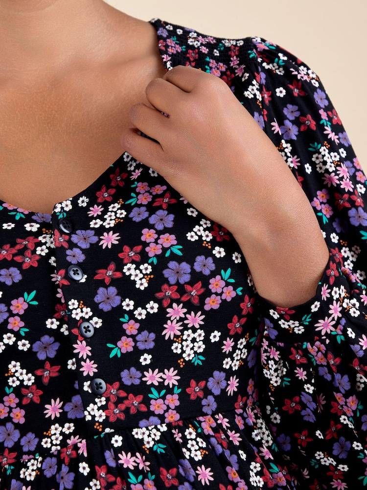Jojo Maman Bébé Black Button Through Dress - Image 5 of 5