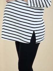 JoJo Maman Bébé Cream Stripe Tunic Maternity Top - Image 5 of 5