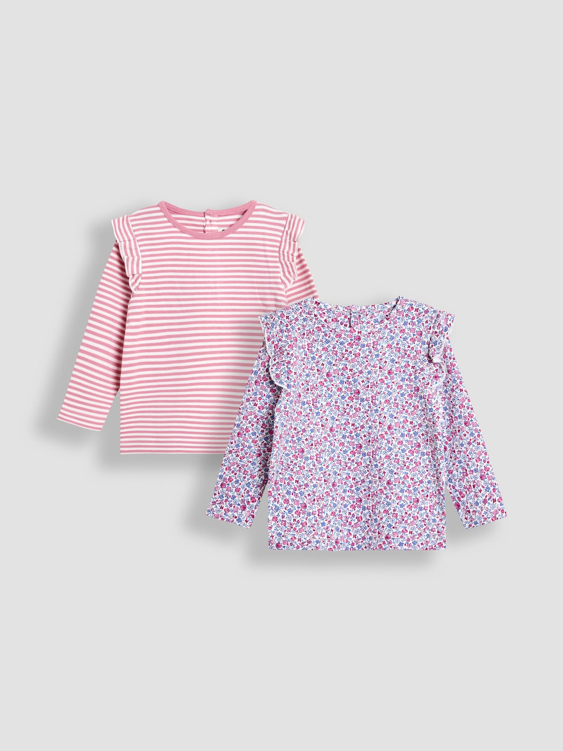 JoJo Maman Bébé Pink 2-Pack Tops