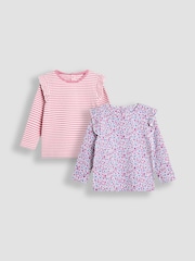 Pink - JoJo Maman Bébé 2-Pack Tops - Bild 1 von 7