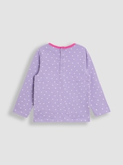 JoJo Maman Bébé Purple Appliqué Top - Image 2 of 4