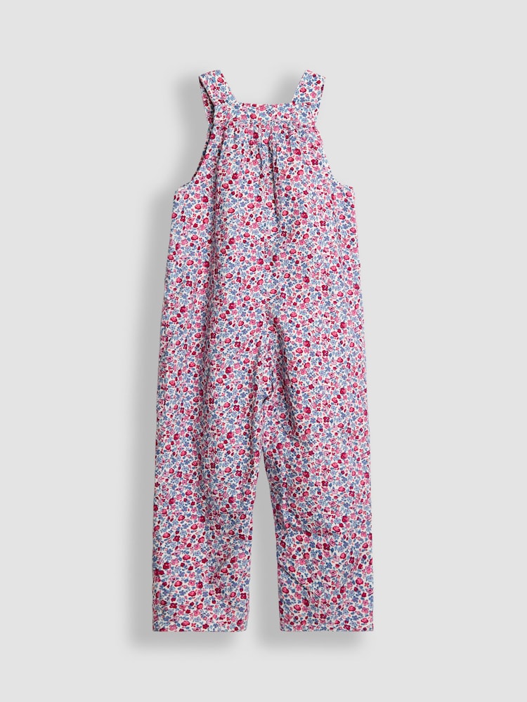 Jojo Maman Bébé Pink Printed Dungarees - Image 2 of 3