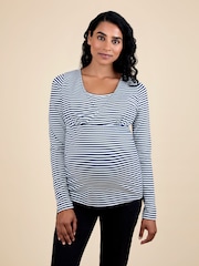 JoJo Maman Bébé Blue 2-Pack Maternity & Nursing Top - Image 1 of 5