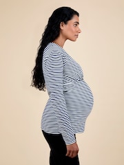 JoJo Maman Bébé Blue 2-Pack Maternity & Nursing Top - Image 2 of 5