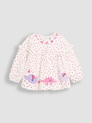 JoJo Maman Bébé Cream Appliqué Tunic Top - Image 1 of 3