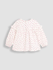 JoJo Maman Bébé Cream Appliqué Tunic Top - Image 2 of 3