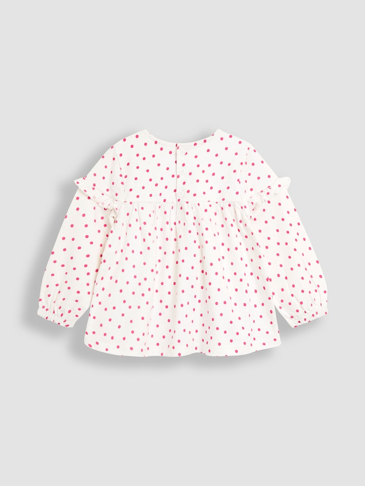 JoJo Maman Bébé Cream Appliqué Tunic Top - Image 2 of 3