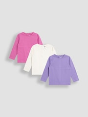 Lila - JoJo Maman Bébé 3-Pack Pretty Tops - Bild 1 von 7