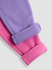 JoJo Maman Bébé Fuchsia Pink Fleece-Lined Leggings 2 Pack - Image 7 of 7