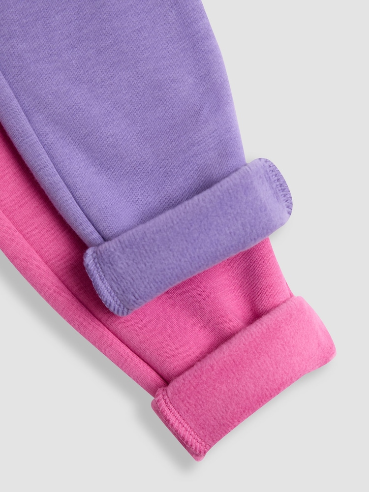 JoJo Maman Bébé Fuchsia Pink Fleece-Lined Leggings 2 Pack - Image 7 of 7