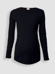 JoJo Maman Bébé Black 2-Pack Ribbed Maternity & Nursing Top - Image 7 of 7