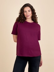 JoJo Maman Bébé Red Oversized Boyfriend Maternity T-Shirt - Image 1 of 4