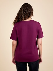 JoJo Maman Bébé Red Oversized Boyfriend Maternity T-Shirt - Image 3 of 4