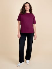 JoJo Maman Bébé Red Oversized Boyfriend Maternity T-Shirt - Image 4 of 4