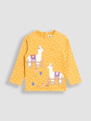 JoJo Maman Bébé Yellow Appliqué Top - Image 1 of 3