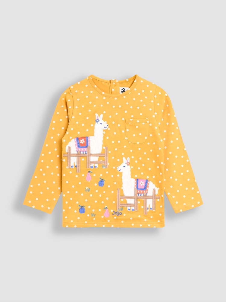 JoJo Maman Bébé Yellow Appliqué Top - Image 1 of 3
