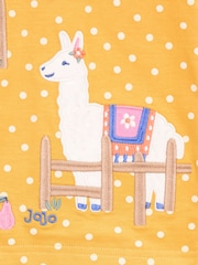 JoJo Maman Bébé Yellow Appliqué Top - Image 3 of 3