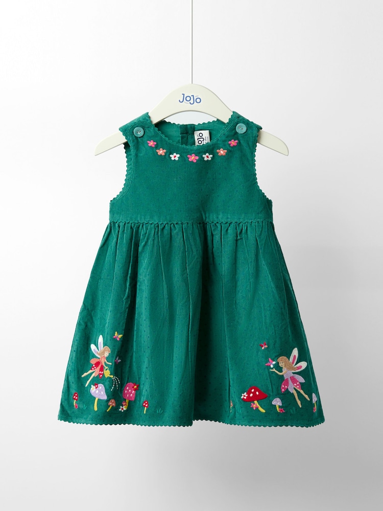 Jojo Maman Bébé Green Cord Dress - Image 1 of 4