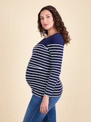 أزرق - Jojo Maman Bébé Long Sleeve Nursing Top - صورة 2 من 5