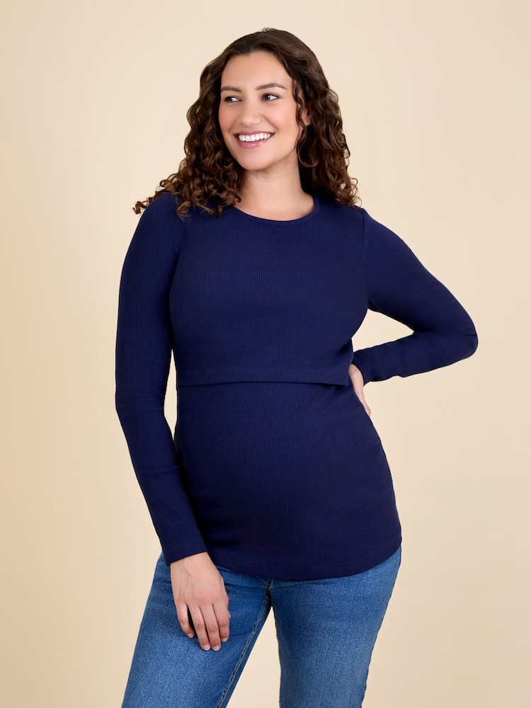 JoJo Maman Bébé Wine 2-Pack Ribbed Maternity & Nursing Tops - Image 1 of 10 JoJo Maman Bébé Wine 2-Pack Ribbed Maternity & Nursing Tops - Image 1 of 10