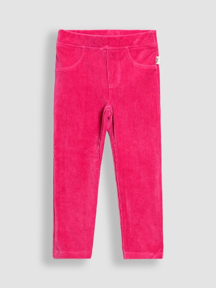 JoJo Maman Bébé Pink Dark 2-Pack Jersey Cord Jeggings - Image 2 of 5