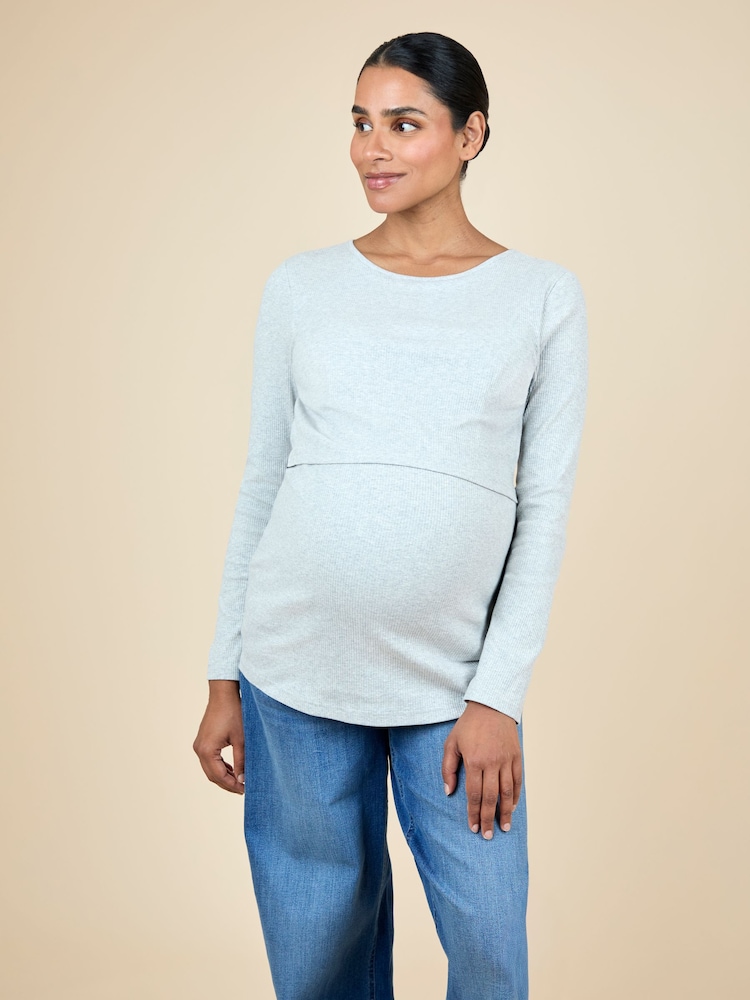 JoJo Maman Bébé Pink 2-Pack Ribbed Maternity & Nursing Top - Image 2 of 15 JoJo Maman Bébé Pink 2-Pack Ribbed Maternity & Nursing Top - Image 2 of 15
