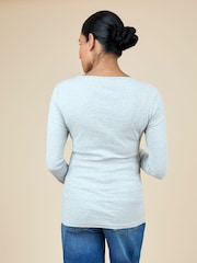 JoJo Maman Bébé Pink 2-Pack Ribbed Maternity & Nursing Top - Image 6 of 15