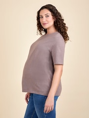 JoJo Maman Bébé Brown Oversized Boyfriend Maternity T-Shirt - Image 2 of 4