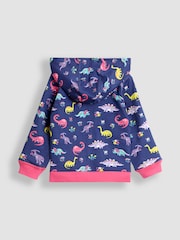JoJo Maman Bébé Pink Light Appliqué Reversible Hoodie - Image 5 of 9