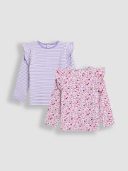Lila - JoJo Maman Bébé 2-Pack Tops - Bild 1 von 7