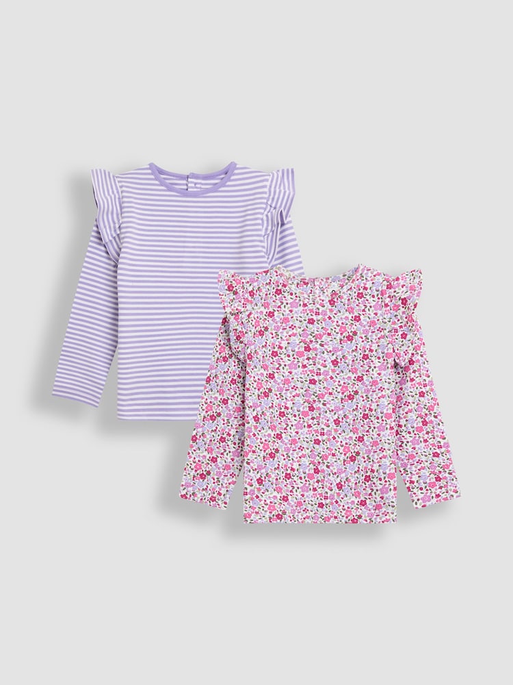 Lila - JoJo Maman Bébé 2-Pack Tops - Bild 1 von 7