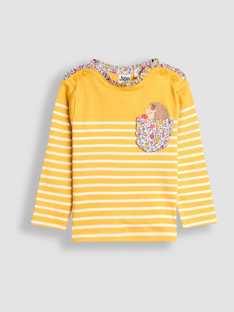 JoJo Maman Bébé Yellow Breton Top - Image 1 of 3