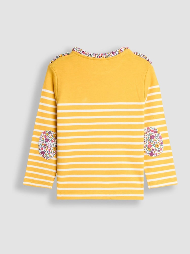 JoJo Maman Bébé Yellow Breton Top - Image 2 of 3