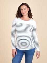 أزرق فاتح - Jojo Maman Bébé Long Sleeve Nursing Top - صورة 1 من 5