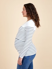 أزرق فاتح - Jojo Maman Bébé Long Sleeve Nursing Top - صورة 2 من 5