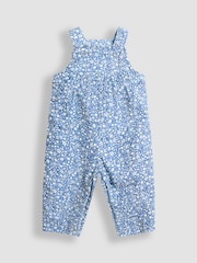 Jojo Maman Bébé Blue Printed Dungarees - Image 1 of 3