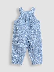 Jojo Maman Bébé Blue Printed Dungarees - Image 2 of 3