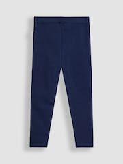 JoJo Maman Bébé Khaki Green Floral Fleece-Lined Printed Leggings 2 Pack - Image 3 of 7