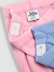 JoJo Maman Bébé Rose Pink Fleece-Lined Leggings 2 Pack - Image 6 of 7