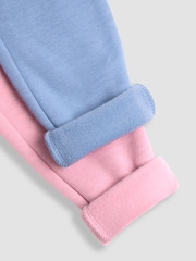 JoJo Maman Bébé Rose Pink Fleece-Lined Leggings 2 Pack - Image 7 of 7
