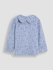 Blau - JoJo Maman Bébé 2-Pack Printed Collar Tops - Bild 4 von 6