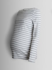 JoJo Maman Bébé Grey 2-Pack Ribbed Maternity Tops - Image 12 of 13