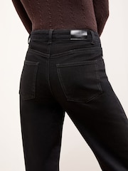 Lipsy Black Petite Mid Rise Wide Leg Jeans - Image 2 of 5