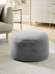 Grey Faux Fur Drum - Image 1 of 4