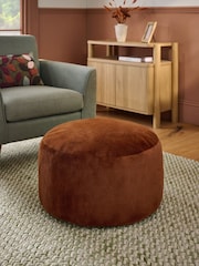 Orange Faux Drum Footstool - Image 1 of 5