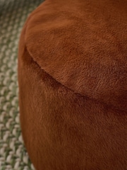Orange Faux Drum Footstool - Image 2 of 5