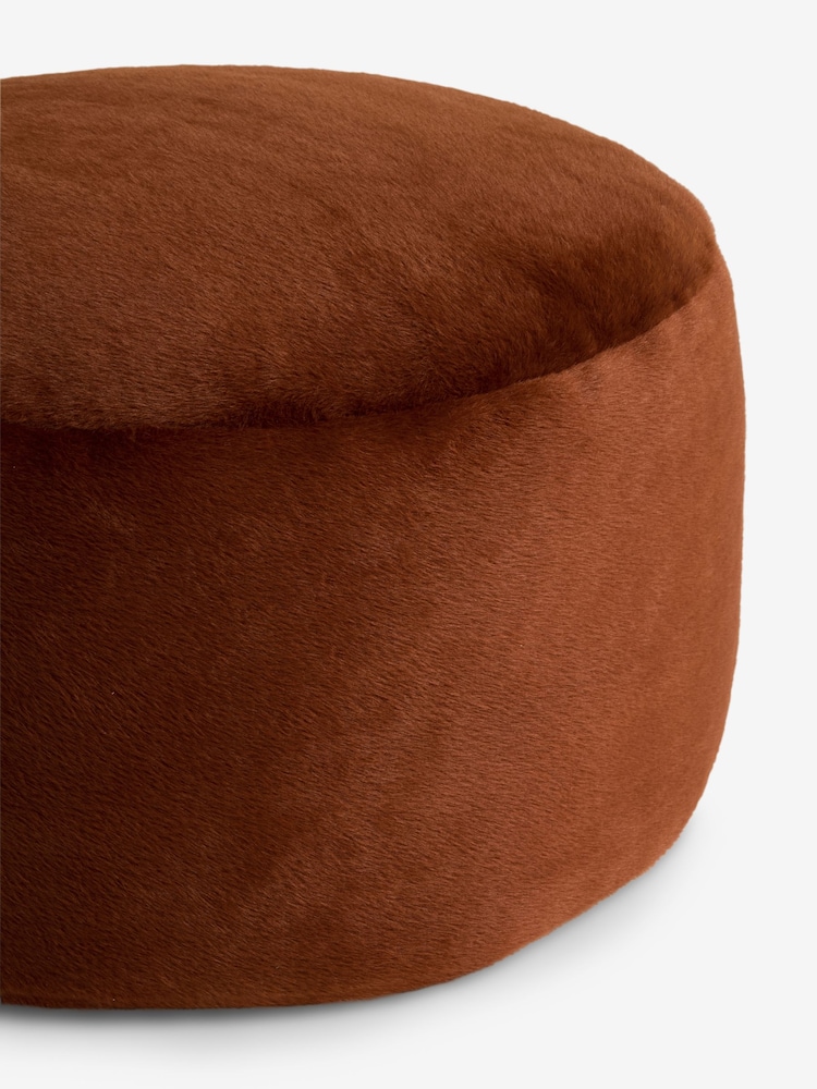 Orange Faux Drum Footstool - Image 5 of 5